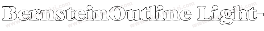 BernsteinOutline Light字体转换